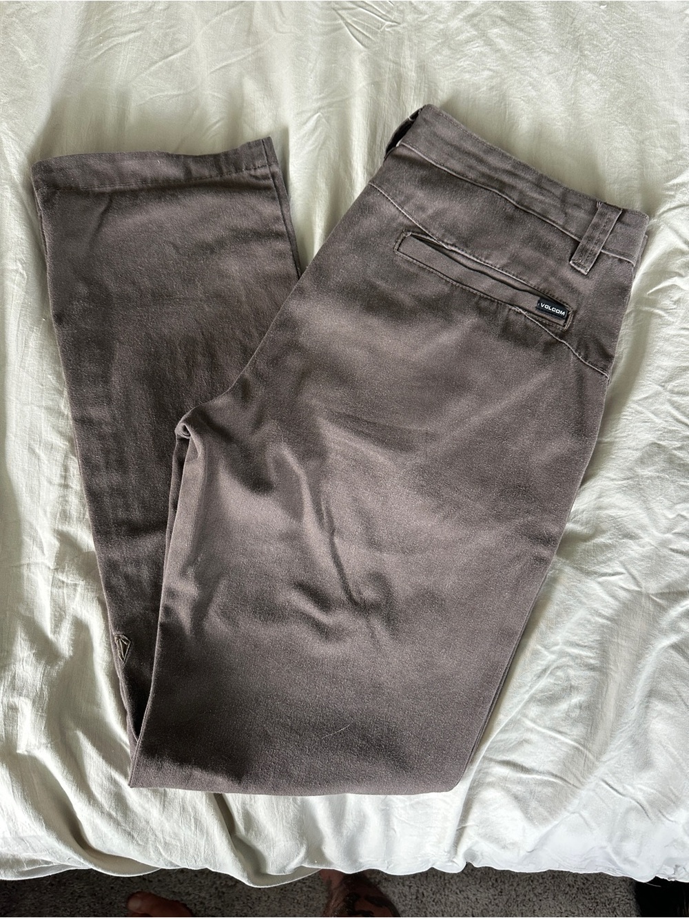 Volcom Men's Taupe/Gray Slim Chino Pants